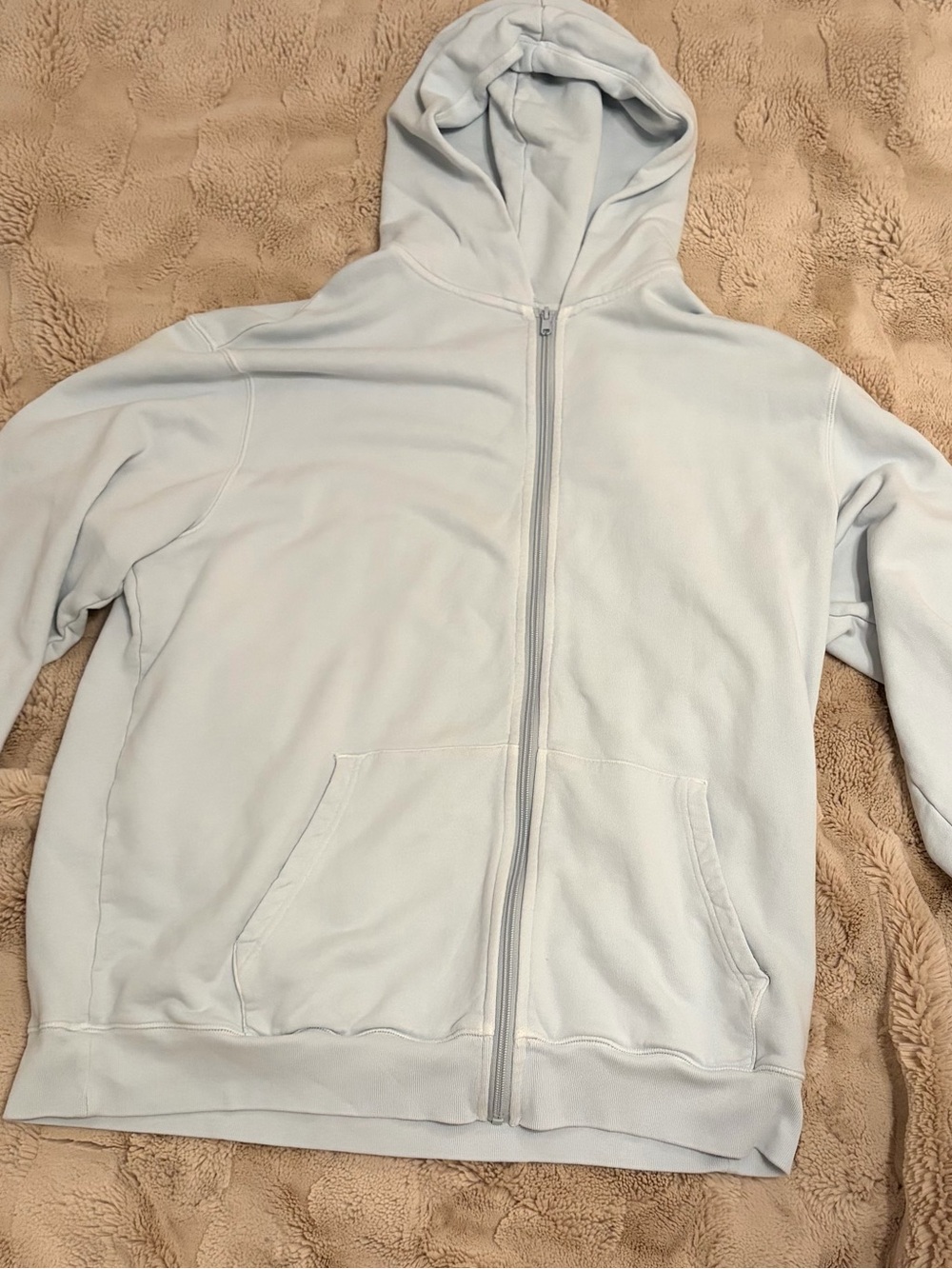SKIMS Light Blue Full-Zip Hoodie